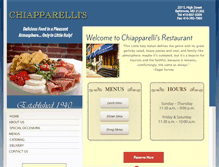 Tablet Screenshot of chiapparellis.com